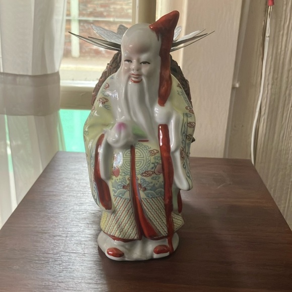 Other - Vintage Chinese Shou Xing Statue Figurine 7”